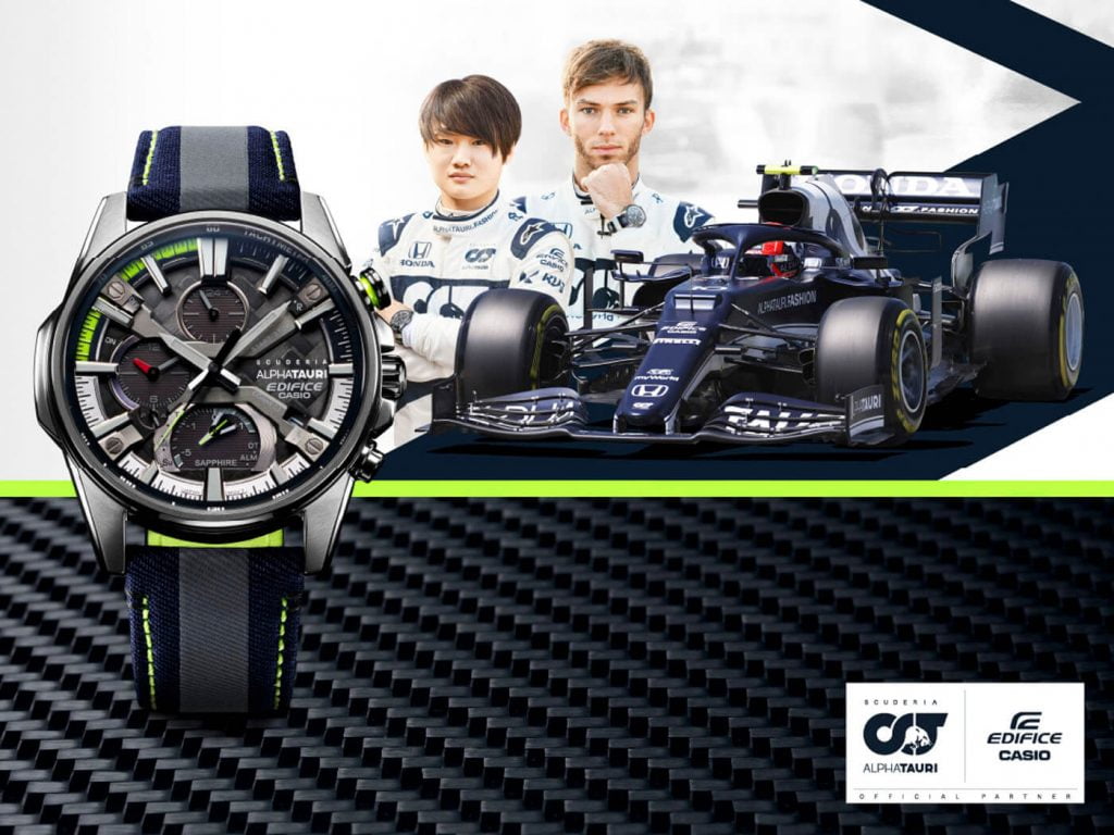 Casio Edifice Scuderia Alpha Tauri EQB-1200AT cartel