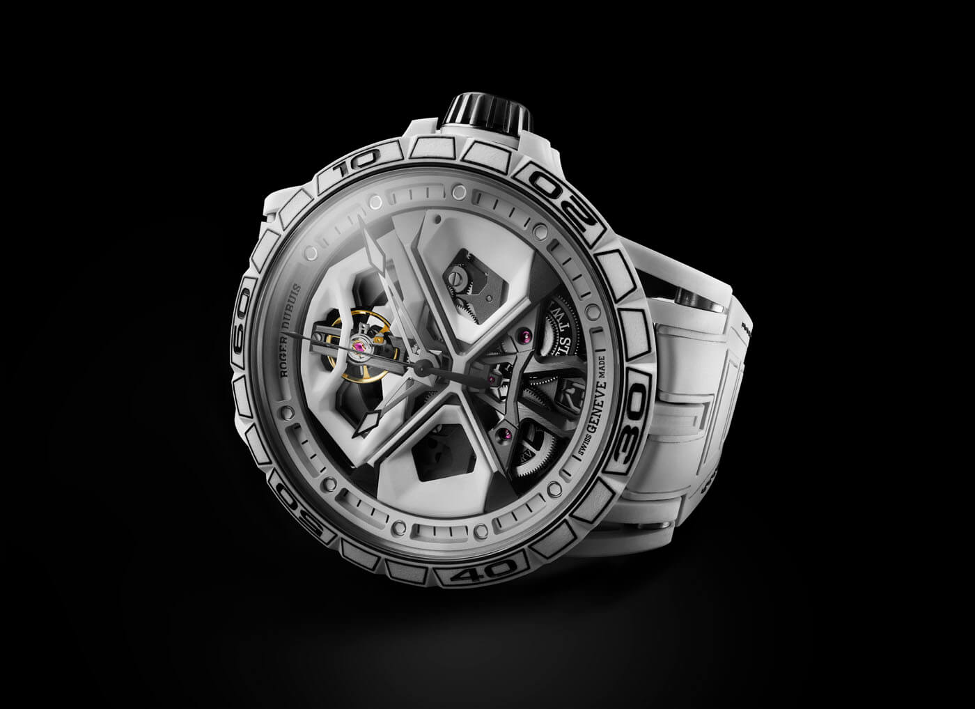 Roger Dubuis Excalibur Spider Huracán White Ceramic 4