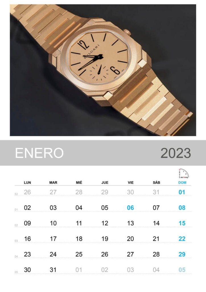 Calendario 2022 de Debajo del Reloj 13