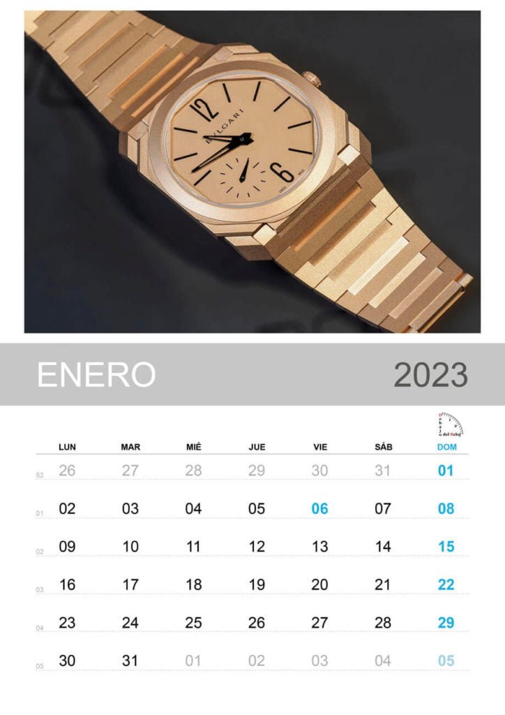 Calendario 2022 de Debajo del Reloj 13