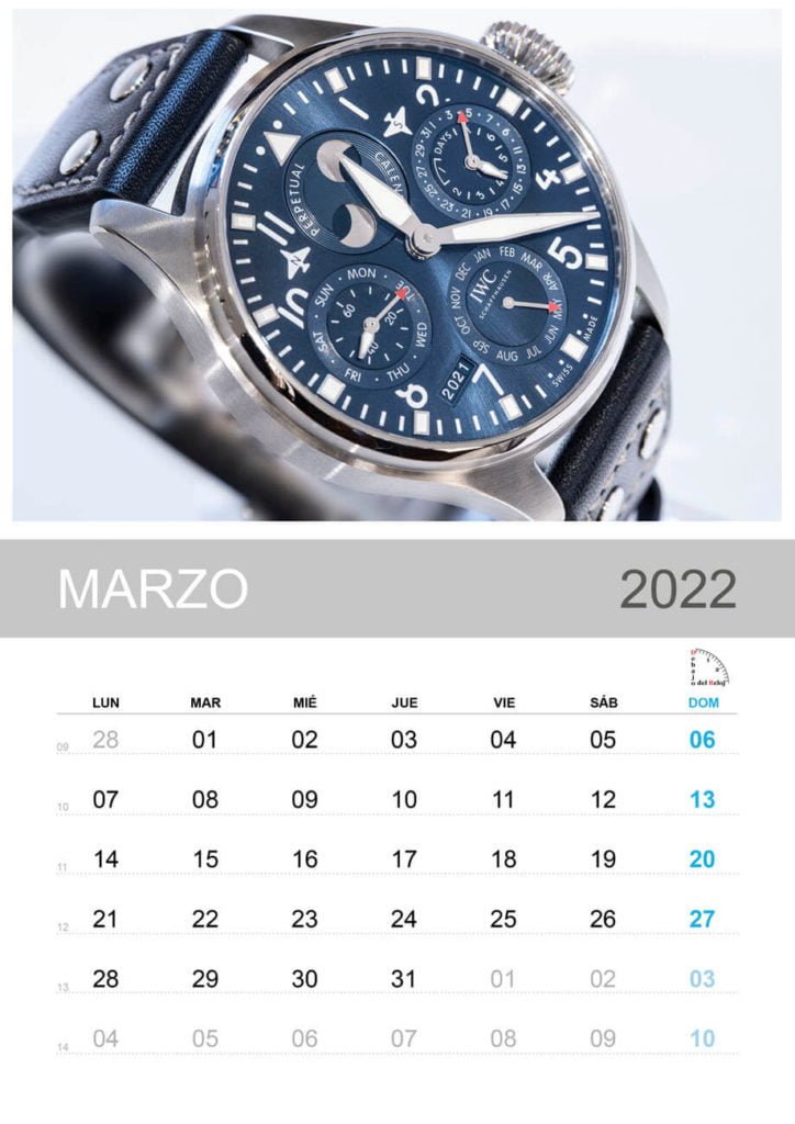 Calendario 2022 de Debajo del Reloj 3