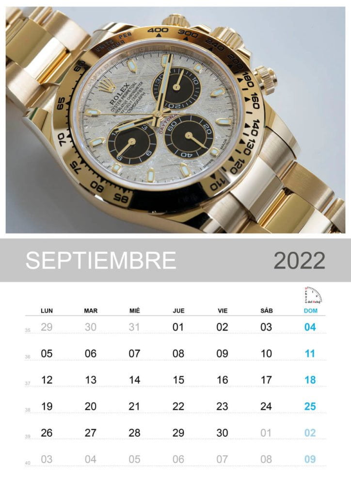 Calendario 2022 de Debajo del Reloj 9