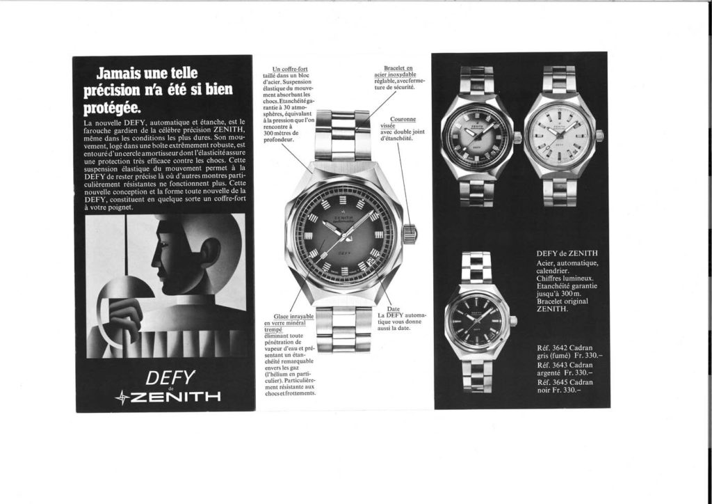 (C) ZENITH - Brochure DEFY Time-Safe 1969-1970rear