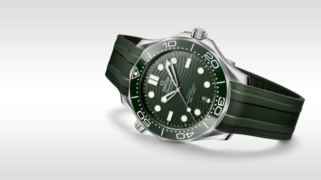 Omega Seamaster Diver 300M Co-Axial Verde caucho