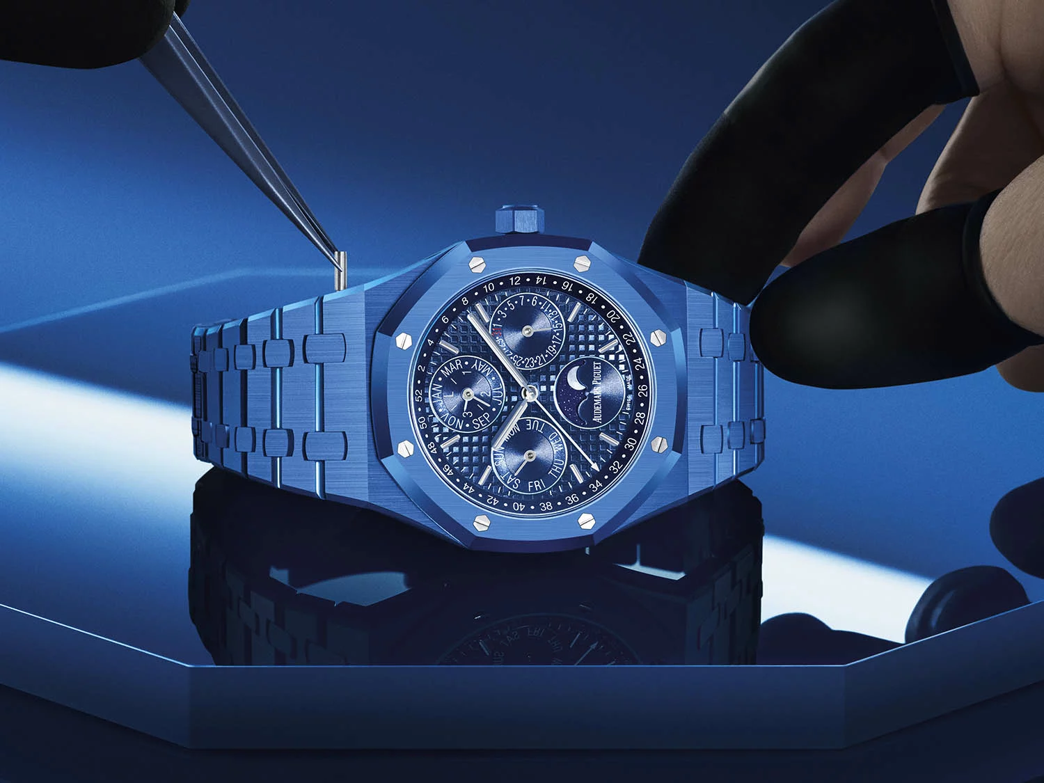 Audemars Piguet Royal Oak Calendario Perpetuo ceramica azul