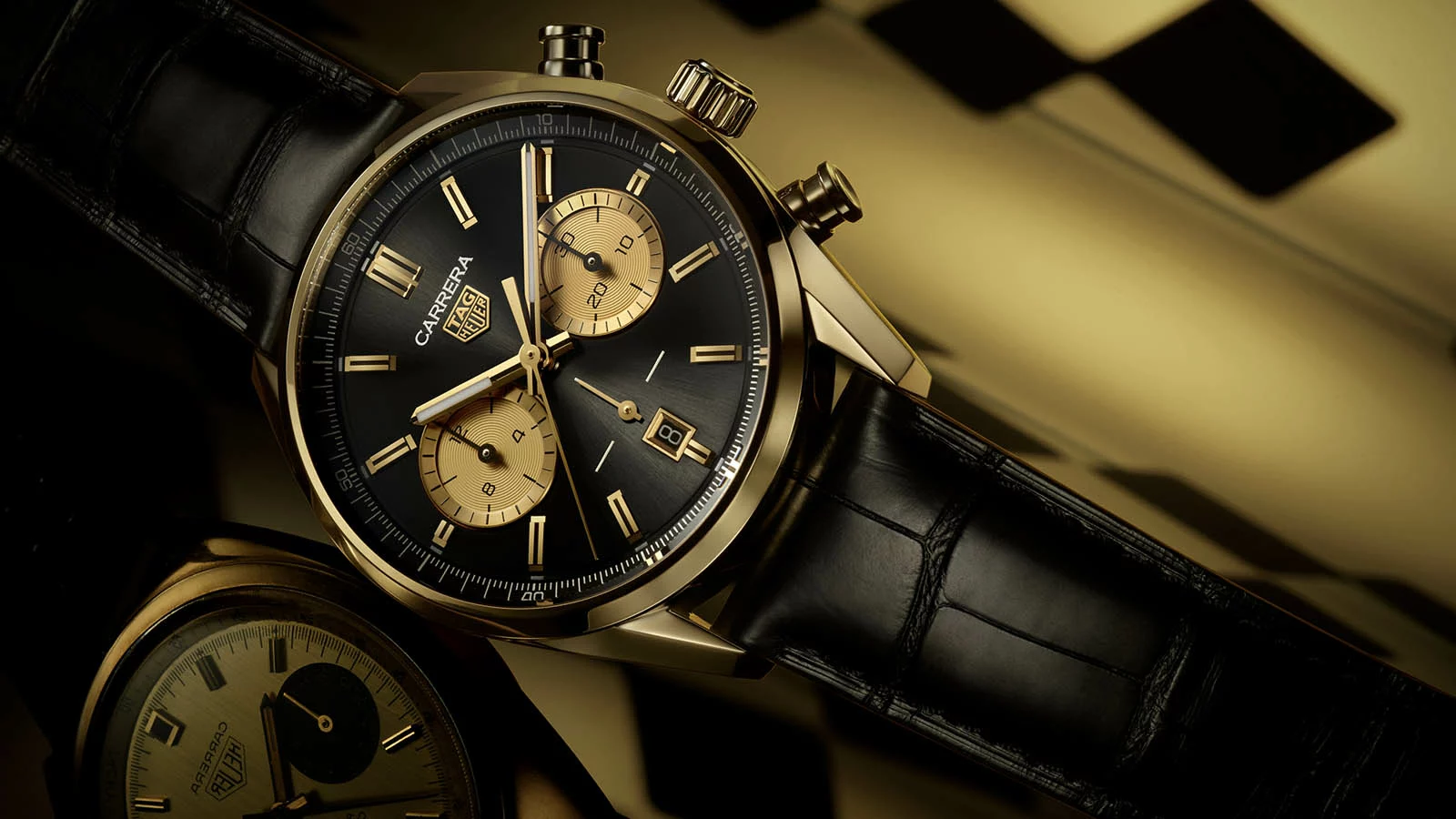 TAG Heuer Carrera Chronograph Oro Debajo del Reloj