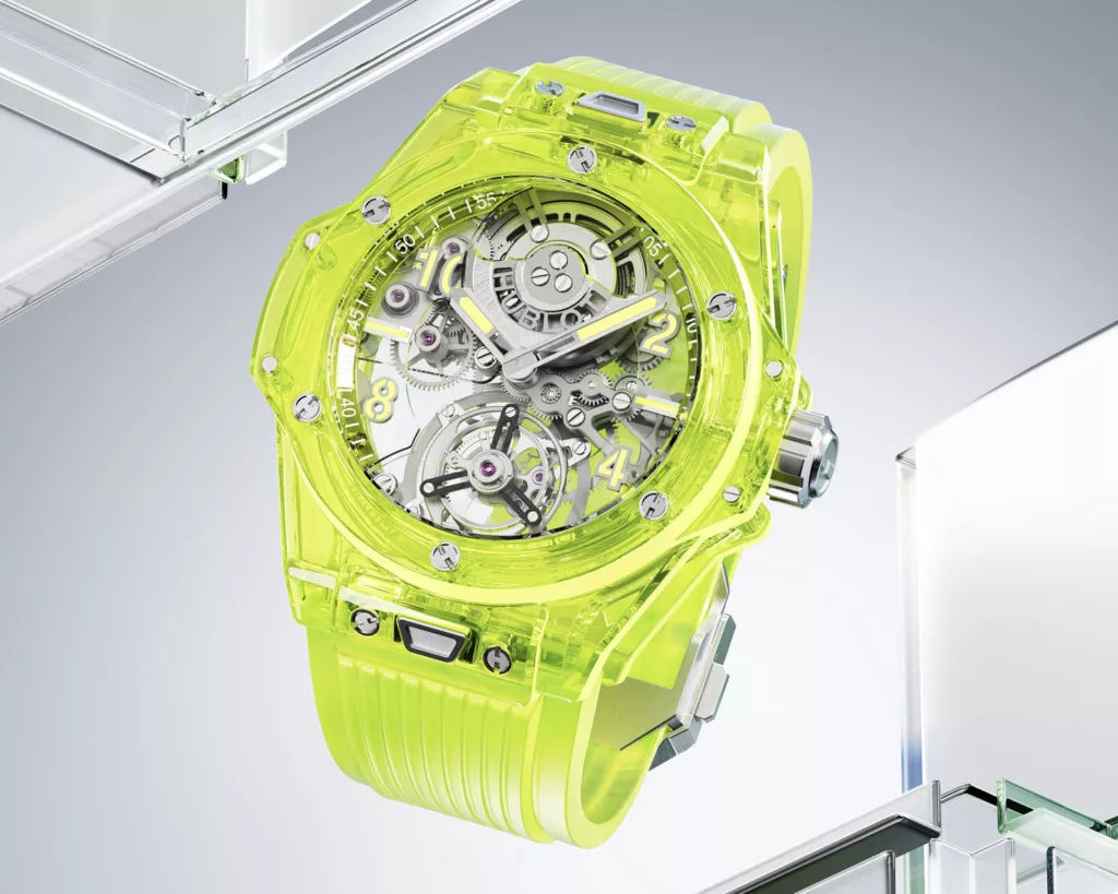 Hublot Big Bang Tourbillon Automatic Saxem Yellow Neon 5