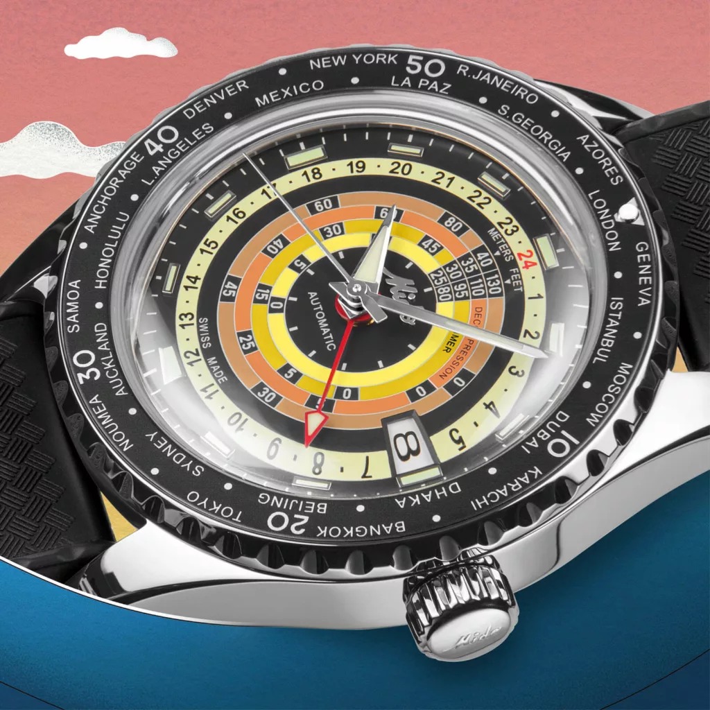 Mido Ocean Star Decompression Worldtimer 9