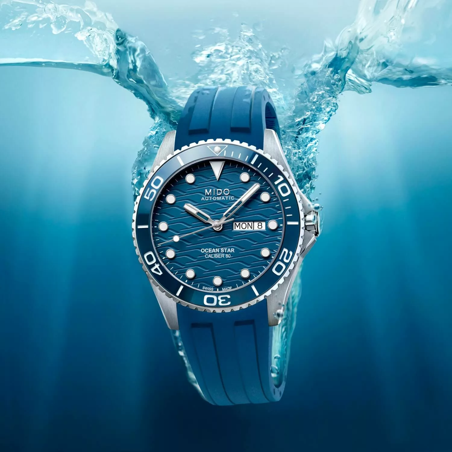 Mido ocean top star azul