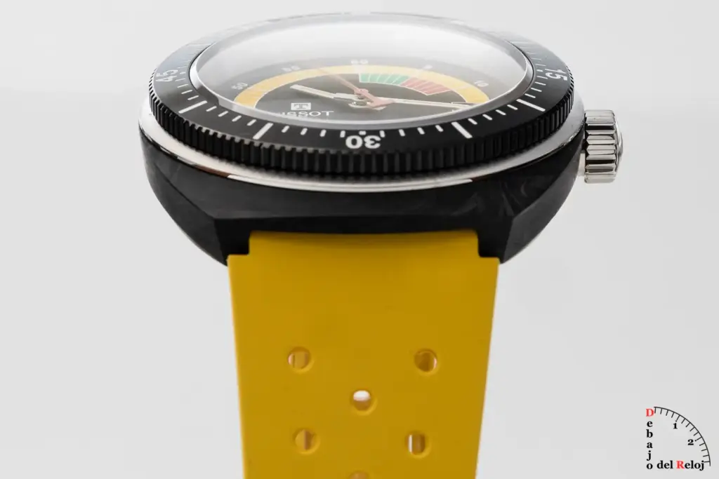 Tissot Sideral bezel and case detail