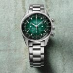 eloj Zenith Chronomaster Original Paris Edition con esfera verde verdigrís degradada y brazalete de acero.