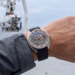 DOXA SUB 300 Ti5 Clive Cussler Grade 5 titanium dive watch with two-level sandblasted dial.