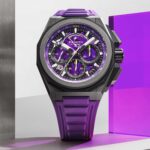 Reloj Zenith DEFY Extreme Ultraviolet en titanio microgranallado con esfera de zafiro violeta.