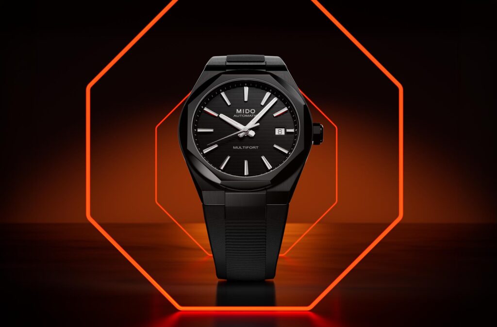 Reloj MIDO Multifort 8 One Crown Full Black con bisel octogonal
