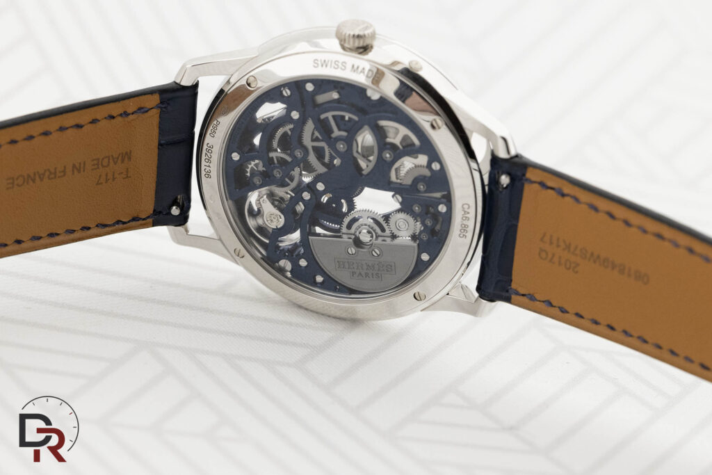 Reverso con micro-rotor del calibre extraplano Hermès H1953
