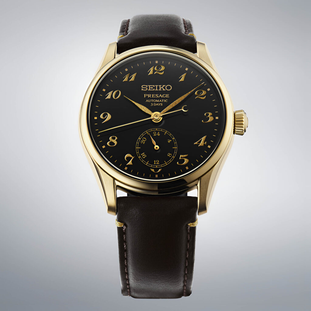 Vista frontal del dial de laca Urushi del Seiko Presage Craftsmanship HCC006