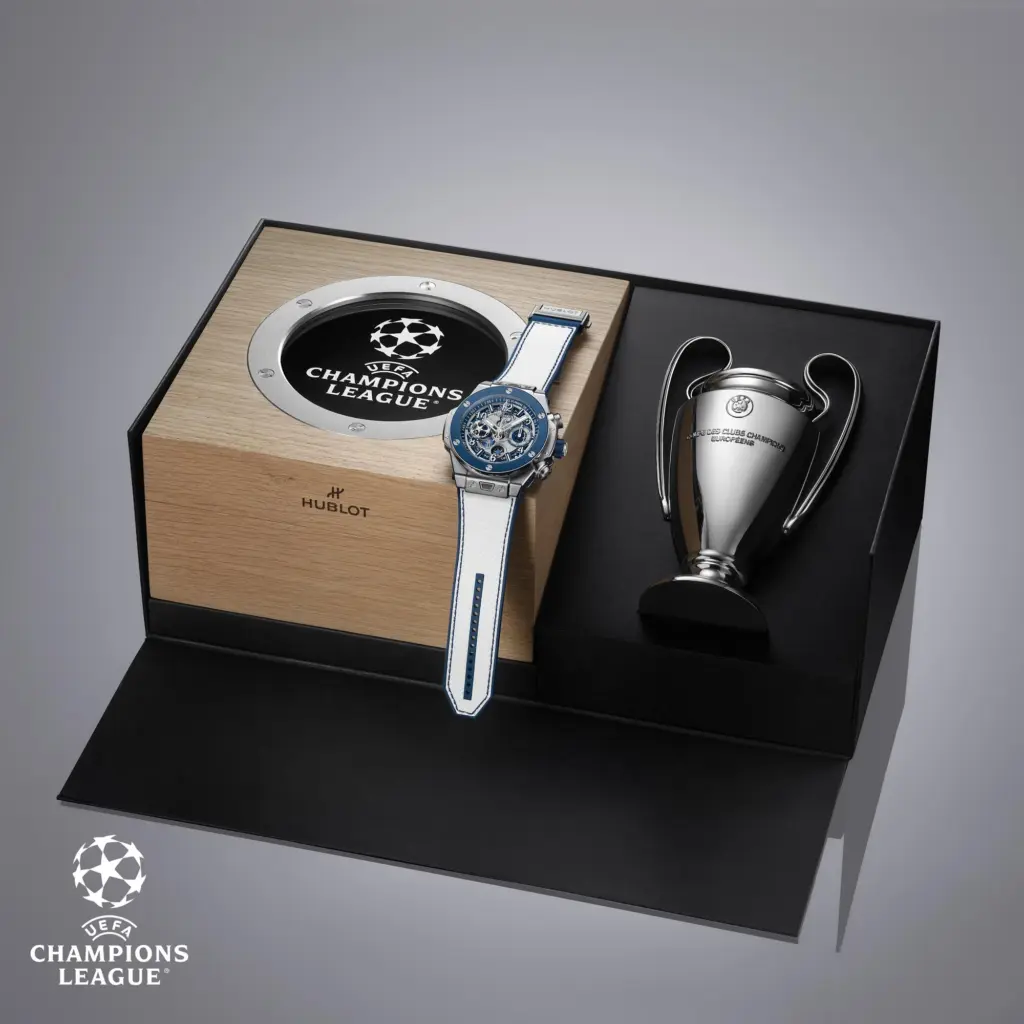 Hublot Big Bang Reloaded UEFA Champions League Titanium Ceramic presentacion especial