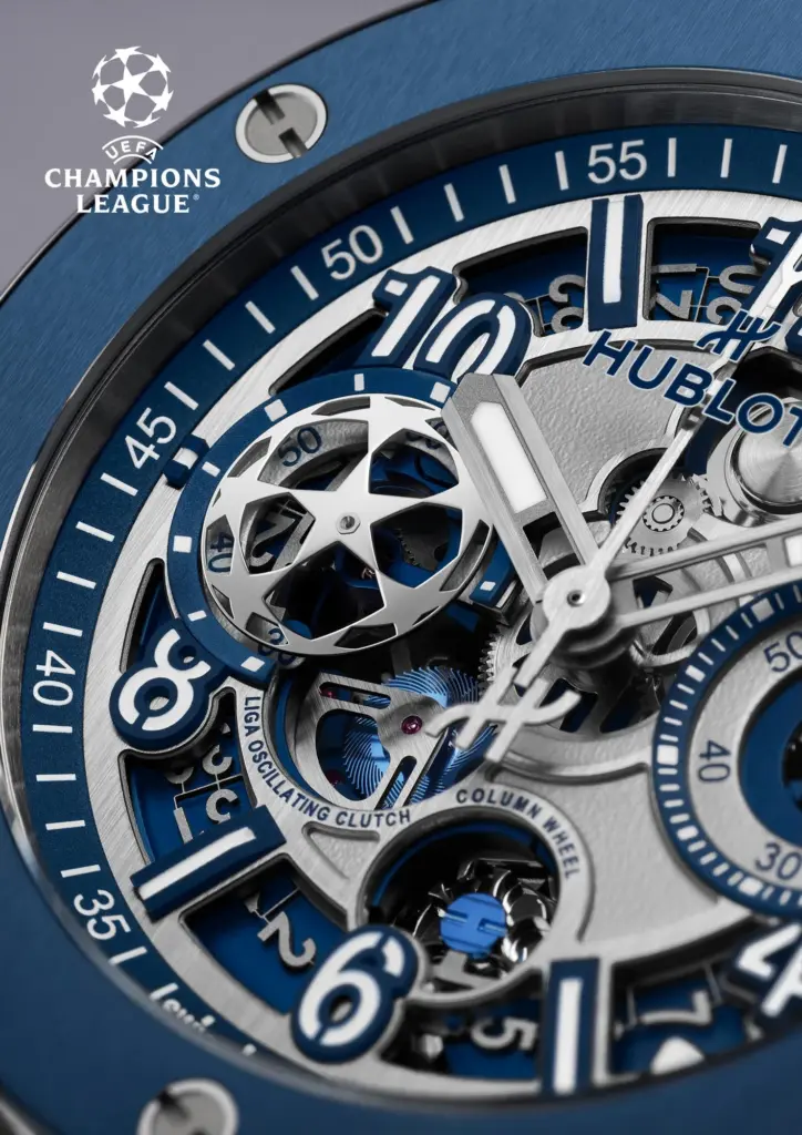 Hublot Big Bang Reloaded UEFA Champions League Titanium Ceramic detalle esfera