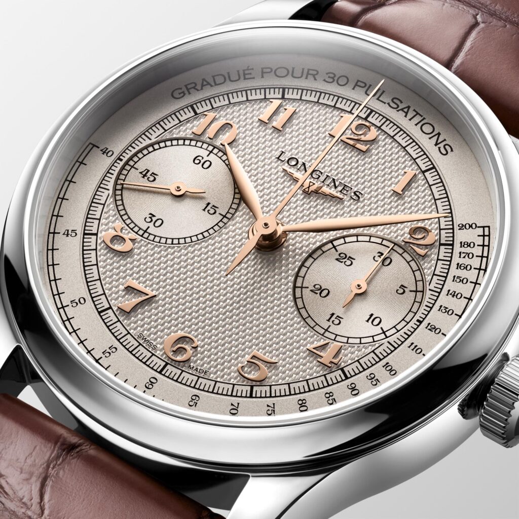 Longines Master Collection Chrono Monopusher esfera opalina plateada Ref L2.960.4.78.2