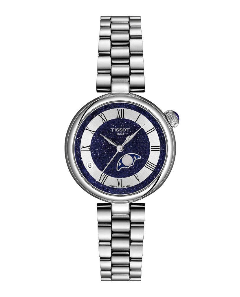 Tissot Désir Moonphase esfera azul con números romanos T152.223.11.493.00