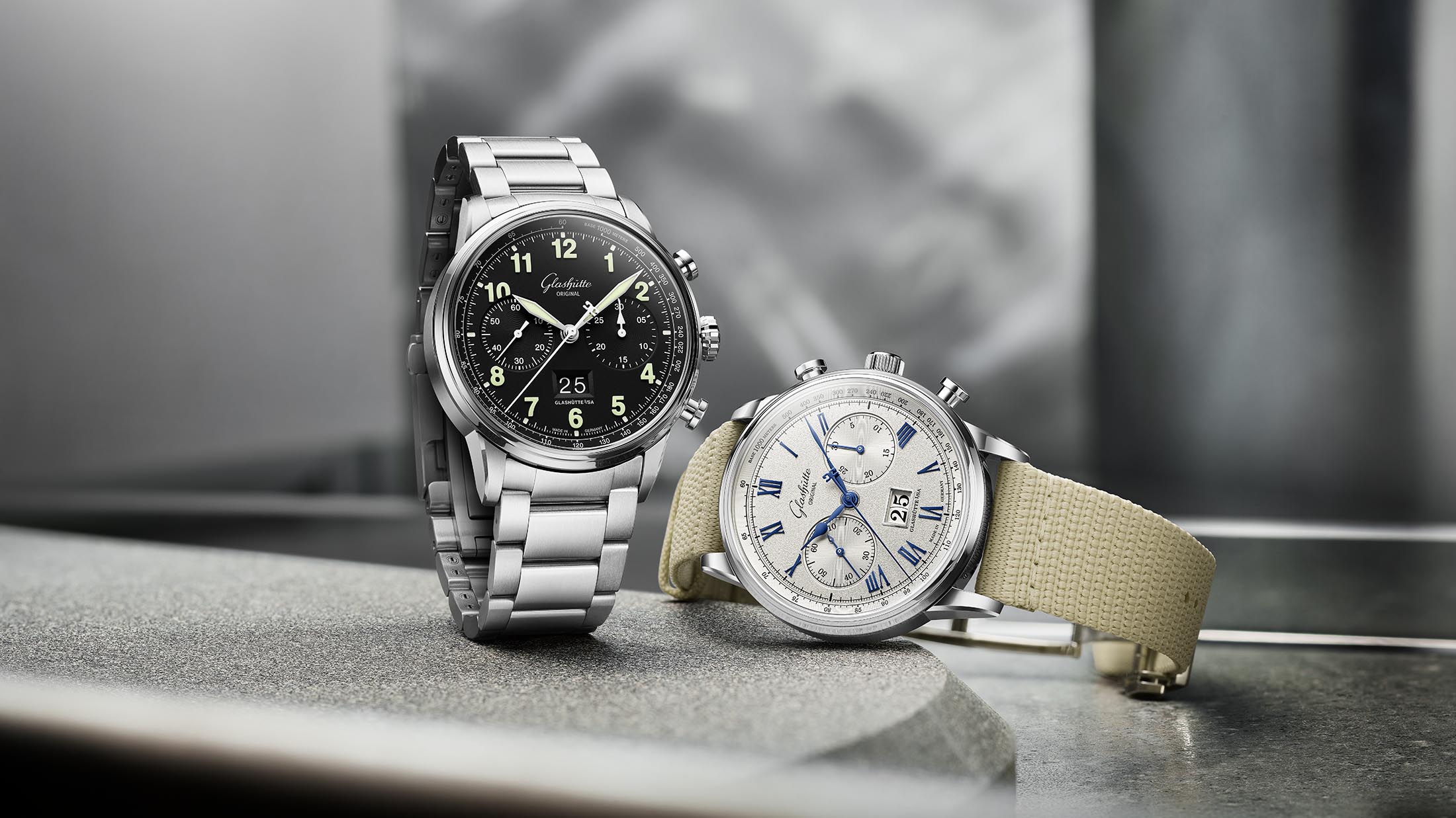 Glashütte Original Senator Chronograph Navigator y Senator Chronograph en caja de acero de 41 mm