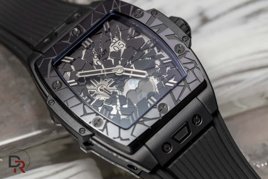 Hublot Spirit of Big Bang Impact All Black fase lunar ceramica negra