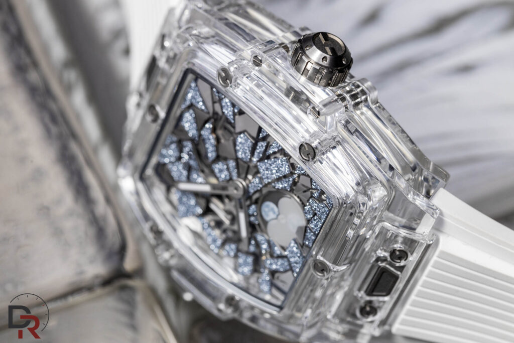 Detalle lateral de la caja en zafiro Hublot Spirit of Big Bang Impact