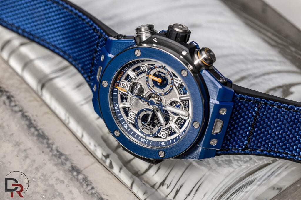 Hublot Big Bang Reloaded Blue Ceramic 421.EX.5129.NR.RLD de frente