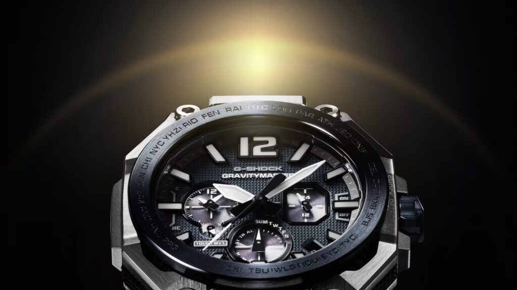 Detalle de esfera y textura del G-SHOCK GRAVITYMASTER GWR-B3000