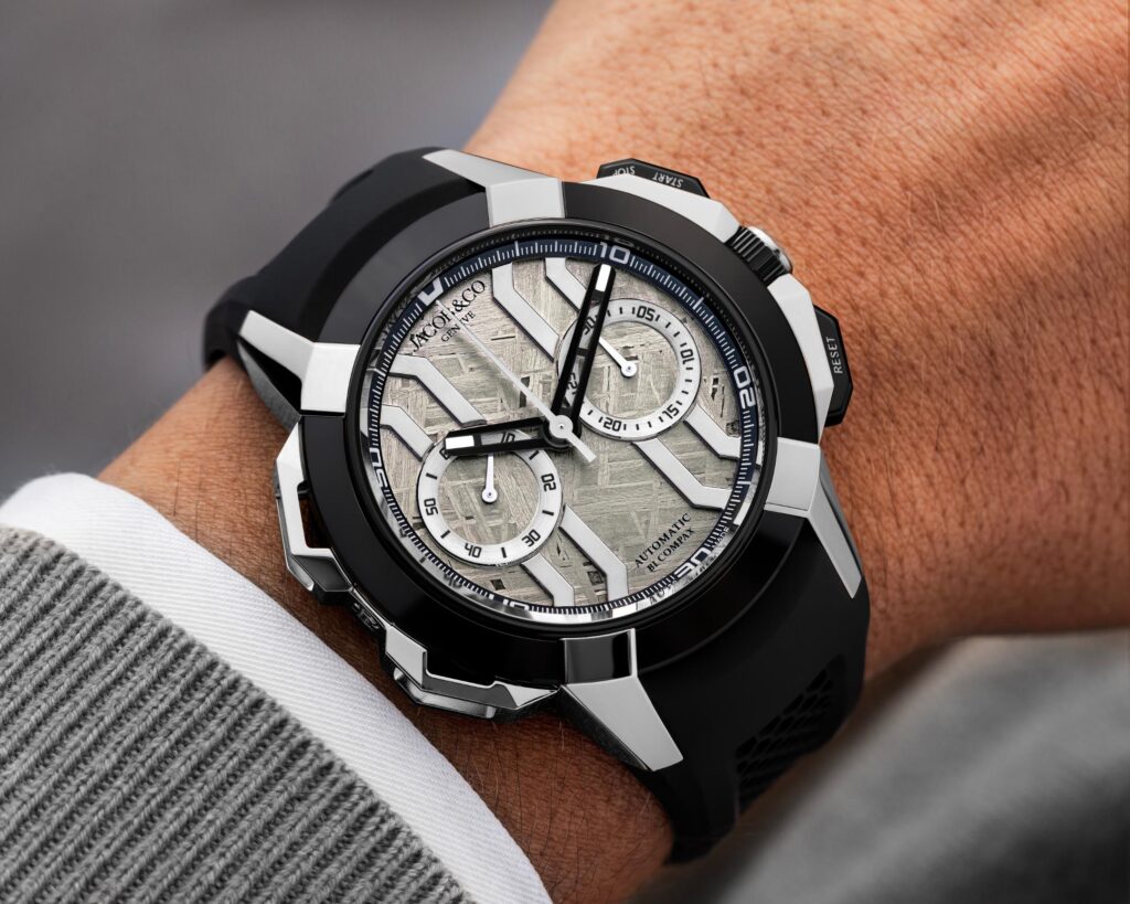 Reloj Jacob & Co. Epic X Chrono Meteor X con esfera de meteorito y caja de titanio
