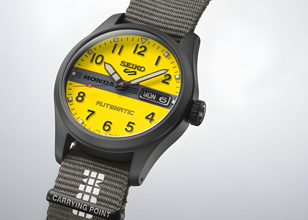 Seiko 5 Sports Limited Edition HDB010 Honda Motocompo esfera amarilla
