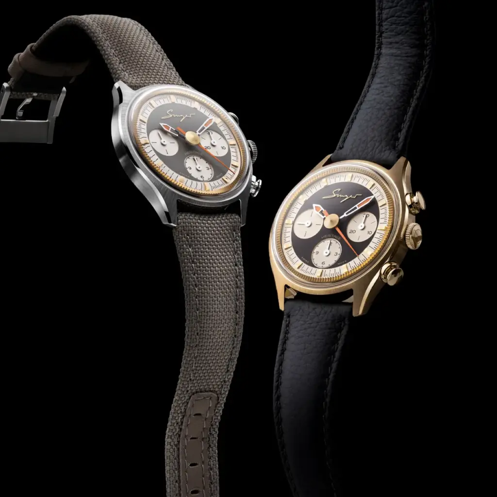 Dial layout and design details of the Singer Heritage V72
