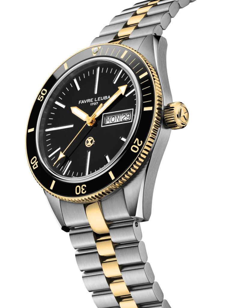 Favre Leuba Deep Raider Day Date Two-Tone esfera verde