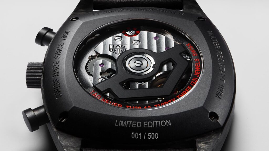 TAG Heuer Monza Flyback 50th Anniversary detalle calibre