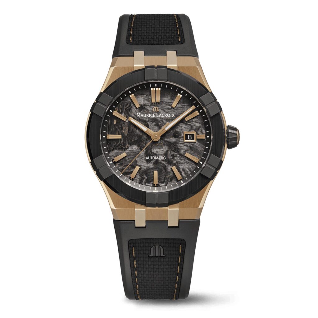 Maurice Lacroix AIKON-IC Frozen Carbon Bronze esfera detalle