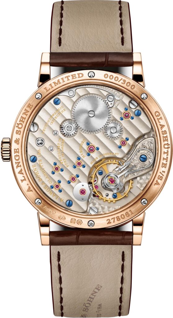 A. Lange & Söhne 1815 UP/DOWN pink gold rear view