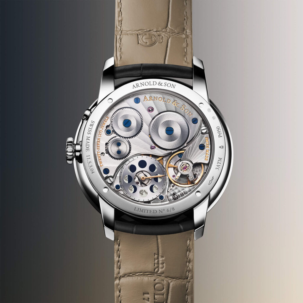 Arnold & Son Perpetual Moon 41.5 Platinum «Horse of the Dunes» detalle calibre