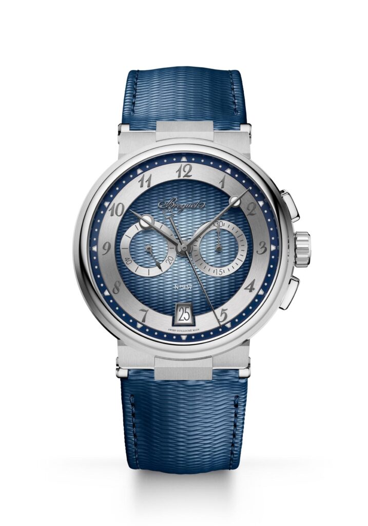 Breguet Marine Chronographe 5527: Complicación Flyback azul