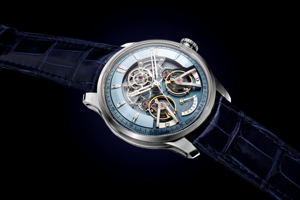 Czapek Place Vendôme Complicité Glacier Blue platino doble volante trasera