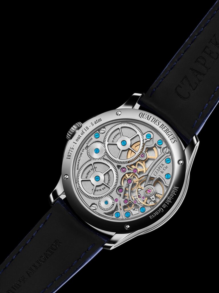 detalle trasera Czapek Midnight in Geneva 40.5mm y calibre SXH1