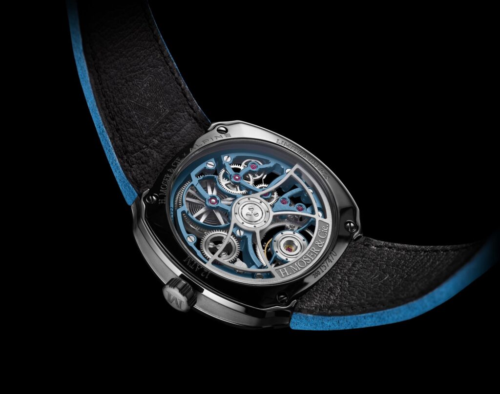 H. Moser & Cie. Streamliner Tourbillon Skeleton Ceramic Alpine caseback view