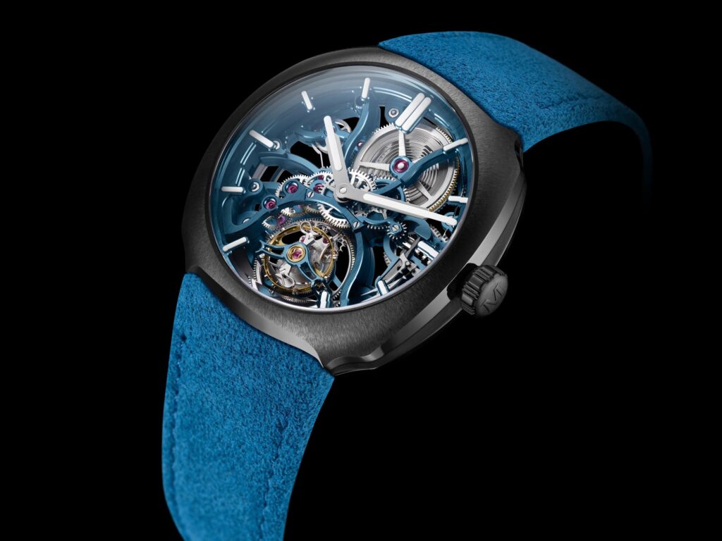 H. Moser & Cie. Streamliner Tourbillon Skeleton Ceramic Alpine detailed general shot