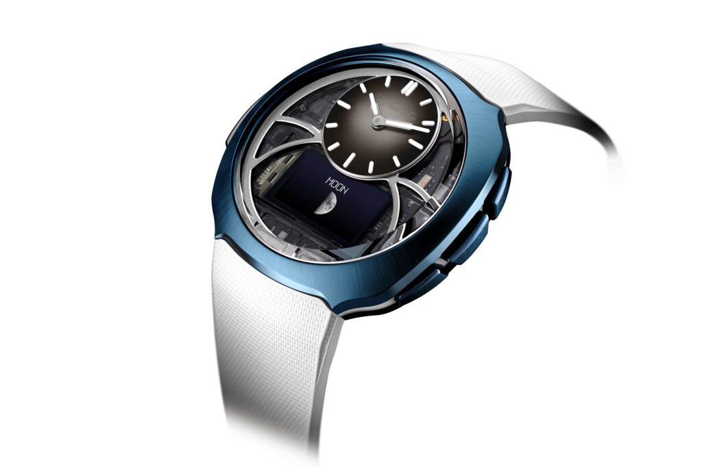 H. Moser & Cie. Off-Grid azul de lado