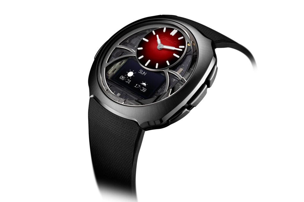 H. Moser & Cie. Off-Grid negro de lado