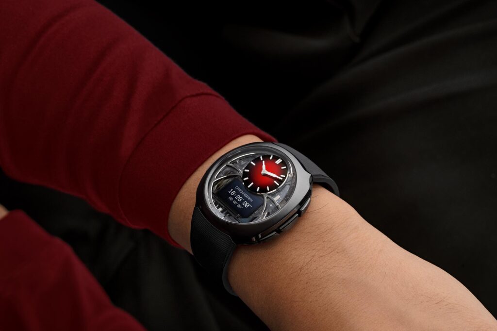 H. Moser & Cie. Off-Grid en la muñeca negro