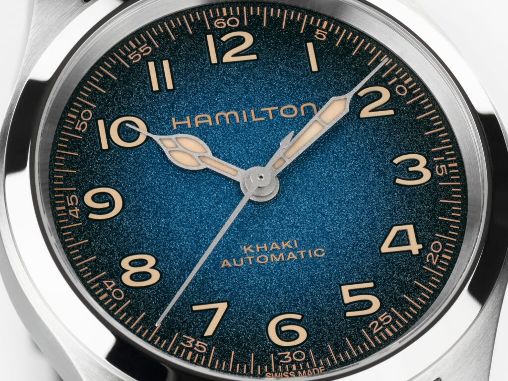 Hamilton Khaki Field Murph 38 detalle esfera