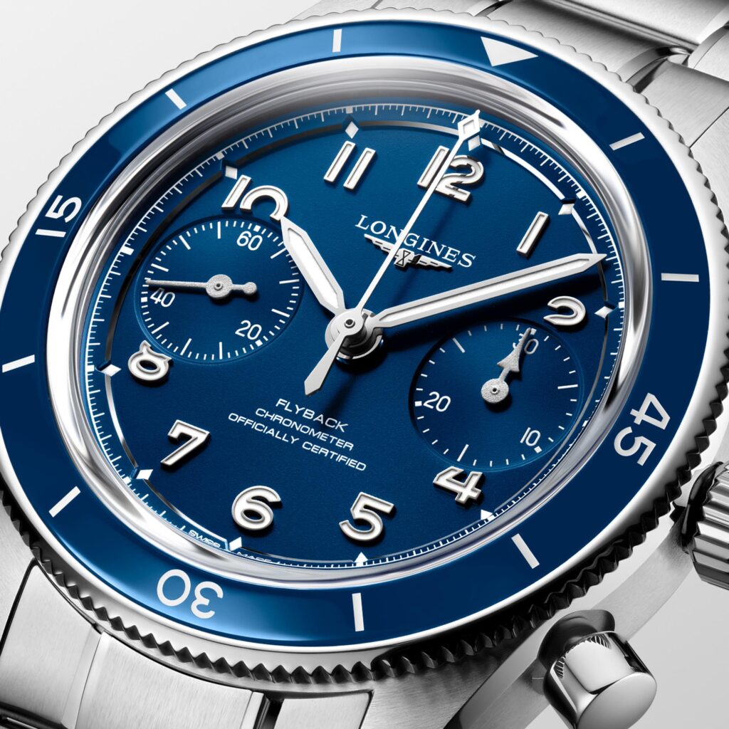 Longines Spirit Pilot Flyback 39,5 mm detalle esfera