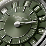 Louis Vuitton Tambour Spin Time Green en caja de oro blanco
