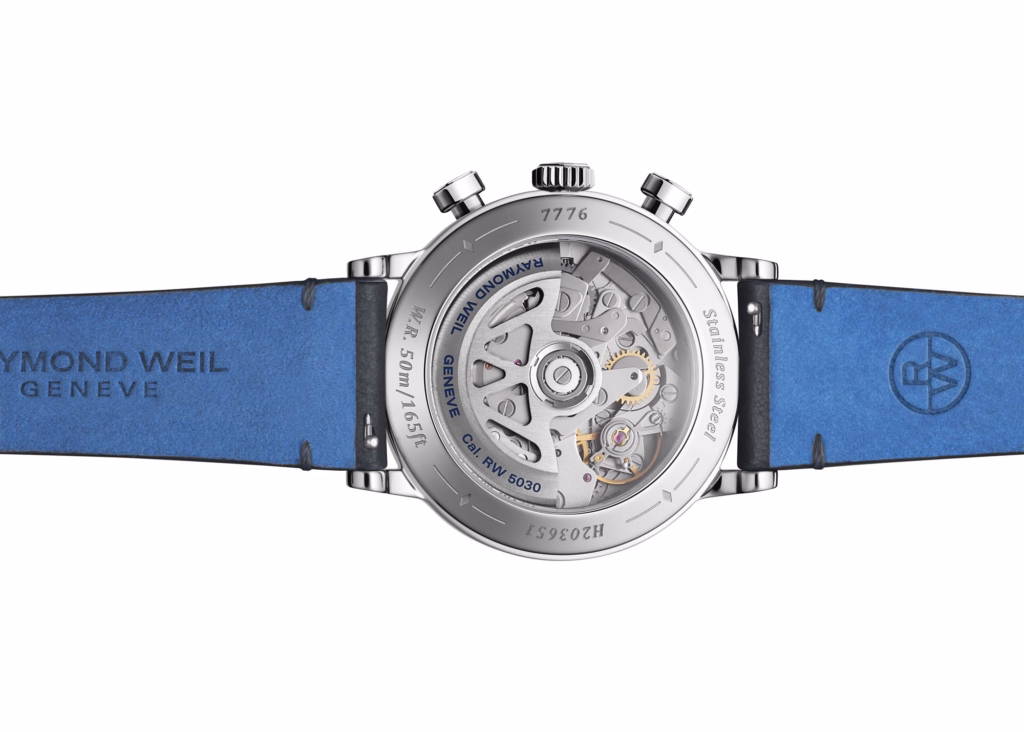 RAYMOND WEIL millesime Jubilee caseback and movement detail