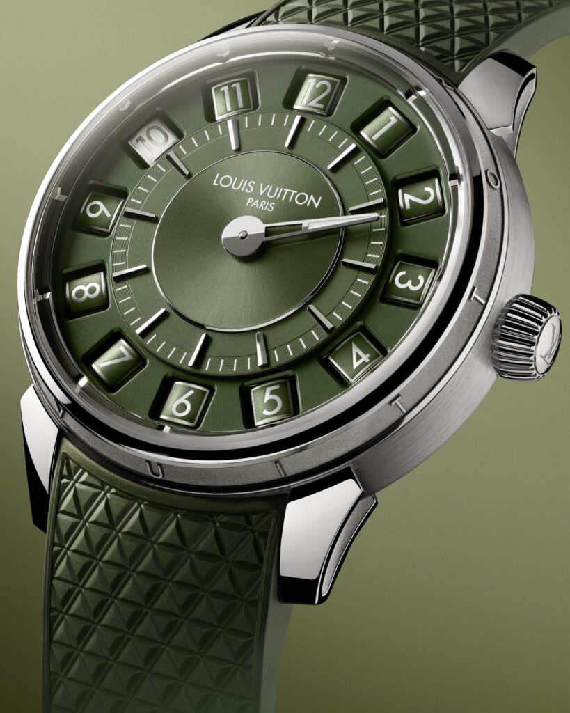 Louis Vuitton Tambour Spin Time green